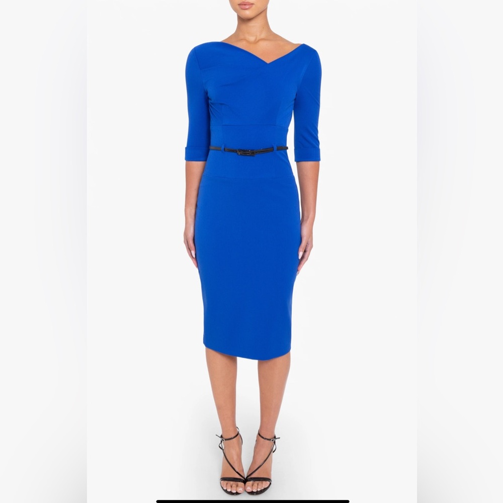 Black Halo - Classic 3/4 Sleeve Jackie O Sheath Dress (Size 12)